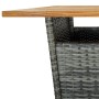 Mesa alta ratán sintético y madera de acacia gris 60x60x110 cm de , Mesas de jardín - Ref: Foro24-313464, Precio: 169,97 €, D...