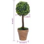Plantas de boj artificial 2 uds forma bola maceta verde 56 cm de , Flora artificial - Ref: Foro24-336517, Precio: 68,61 €, De...