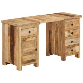 Escritorio con pedestal madera maciza de mango 140x50x77 cm de , Escritorios - Ref: Foro24-338209, Precio: 486,47 €, Descuent...