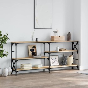 Mesa consola madera de ingeniería roble Sonoma 180x29x76,5 cm de , Mesas auxiliares - Ref: Foro24-835475, Precio: 85,33 €, De...