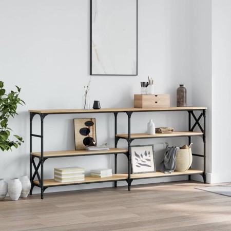 Mesa consola madera de ingeniería roble Sonoma 180x29x76,5 cm de , Mesas auxiliares - Ref: Foro24-835475, Precio: 85,33 €, De...