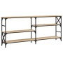 Mesa consola madera de ingeniería roble Sonoma 180x29x76,5 cm de , Mesas auxiliares - Ref: Foro24-835475, Precio: 85,33 €, De...