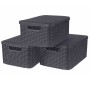 Curver Cajas de almacenaje con tapa Style 3 unidades M gris antracita de , Cestas para almacenaje - Ref: Foro24-427234, Preci...