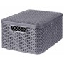 Curver Cajas de almacenaje con tapa Style 3 unidades M gris antracita de , Cestas para almacenaje - Ref: Foro24-427234, Preci...