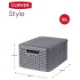 Curver Cajas de almacenaje con tapa Style 3 unidades M gris antracita de , Cestas para almacenaje - Ref: Foro24-427234, Preci...