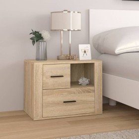 Mesita de noche madera contrachapada roble sonoma 60x36x45 cm de , Mesitas de noche - Ref: Foro24-816739, Precio: 80,03 €, De...