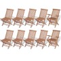 Set comedor de jardín 11 pzas con sillas plegables teca maciza de , Conjuntos de jardín - Ref: Foro24-43043, Precio: 898,13 €...