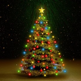 Red de luces de árbol de Navidad 210 LEDs de colores 210 cm de , Mangueras y guirnaldas de luces - Ref: Foro24-328883, Precio...