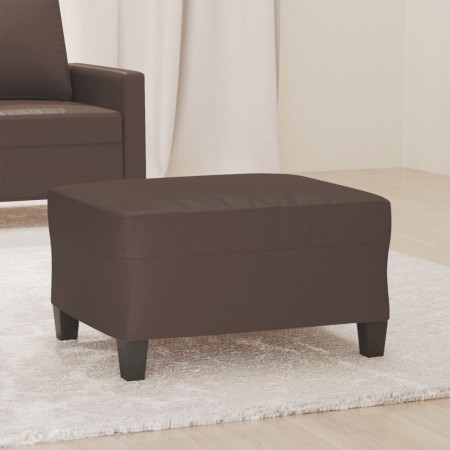 Reposapiés de cuero sintético marrón 70x55x41 cm de , Otomanas - Ref: Foro24-349357, Precio: 58,87 €, Descuento: %