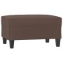 Reposapiés de cuero sintético marrón 70x55x41 cm de , Otomanas - Ref: Foro24-349357, Precio: 58,87 €, Descuento: %