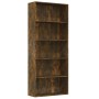 Estantería 5 baldas contrachapada roble ahumado 80x30x189 cm de , Librerías y estanterías - Ref: Foro24-815402, Precio: 130,4...