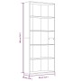 Estantería 5 baldas contrachapada roble ahumado 80x30x189 cm de , Librerías y estanterías - Ref: Foro24-815402, Precio: 130,4...
