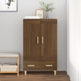Aparador alto de madera contrachapada marrón roble 70x31x115 cm de , Aparadores - Ref: Foro24-817485, Precio: 87,16 €, Descue...