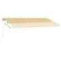 Toldo de pie retráctil manual amarillo y blanco 450x300 cm de vidaXL, Toldos - Ref: Foro24-3069558, Precio: 481,63 €, Descuen...