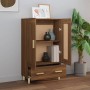 Aparador alto de madera contrachapada marrón roble 70x31x115 cm de , Aparadores - Ref: Foro24-817485, Precio: 87,16 €, Descue...