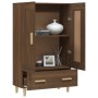 Aparador alto de madera contrachapada marrón roble 70x31x115 cm de , Aparadores - Ref: Foro24-817485, Precio: 87,16 €, Descue...