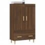 Aparador alto de madera contrachapada marrón roble 70x31x115 cm de , Aparadores - Ref: Foro24-817485, Precio: 87,16 €, Descue...