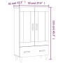 Aparador alto de madera contrachapada marrón roble 70x31x115 cm de , Aparadores - Ref: Foro24-817485, Precio: 87,16 €, Descue...