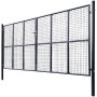 Puerta de malla de jardín acero galvanizado 400x175 cm gris de , Puertas de jardín - Ref: Foro24-143378, Precio: 675,16 €, De...