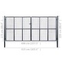 Puerta de malla de jardín acero galvanizado 400x175 cm gris de , Puertas de jardín - Ref: Foro24-143378, Precio: 675,16 €, De...