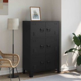 Baúl de almacenaje industrial acero negro 75x40x120 cm de , Baúles de almacenamiento - Ref: Foro24-145359, Precio: 264,45 €, ...