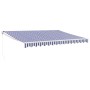 Toldo retráctil aluminio y tela azul y blanco 4,5x3 m de , Toldos - Ref: Foro24-3154424, Precio: 314,24 €, Descuento: %