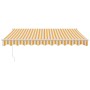 Toldo retráctil aluminio y tela amarillo y blanco 3,5x2,5 m de , Toldos - Ref: Foro24-3154432, Precio: 227,77 €, Descuento: %