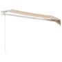 Toldo retráctil aluminio y tela amarillo y blanco 3,5x2,5 m de , Toldos - Ref: Foro24-3154432, Precio: 227,77 €, Descuento: %