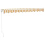 Toldo retráctil aluminio y tela amarillo y blanco 3,5x2,5 m de , Toldos - Ref: Foro24-3154432, Precio: 227,77 €, Descuento: %