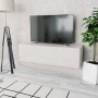 Mueble para TV madera contrachapada blanco brillo 120x40x34 cm de , Muebles TV - Ref: Foro24-244870, Precio: 117,27 €, Descue...
