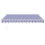 Toldo retráctil automático azul y blanco 3,5x2,5 m de , Toldos - Ref: Foro24-3154472, Precio: 298,19 €, Descuento: %