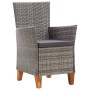 Set de comedor 9 pzas ratán sintético madera maciza acacia gris de , Conjuntos de jardín - Ref: Foro24-46002, Precio: 678,22 ...