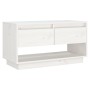 Mueble de TV de madera maciza de pino blanco 74x34x40 cm de , Muebles TV - Ref: Foro24-813840, Precio: 42,39 €, Descuento: %