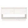 Mueble de TV de madera maciza de pino blanco 74x34x40 cm de , Muebles TV - Ref: Foro24-813840, Precio: 42,39 €, Descuento: %