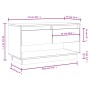 Mueble de TV de madera maciza de pino blanco 74x34x40 cm de , Muebles TV - Ref: Foro24-813840, Precio: 42,39 €, Descuento: %