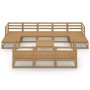 Juego de muebles de jardín 11 piezas madera maciza de pino de , Conjuntos de jardín - Ref: Foro24-3076117, Precio: 776,06 €, ...