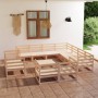 Juego de muebles de jardín 12 piezas madera maciza de pino de , Conjuntos de jardín - Ref: Foro24-3075949, Precio: 684,30 €, ...