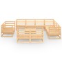 Juego de muebles de jardín 12 piezas madera maciza de pino de , Conjuntos de jardín - Ref: Foro24-3075949, Precio: 684,30 €, ...