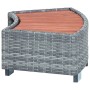 Escalón de bañera de hidromasaje ratán PE gris 92x45x25 cm de , Escaleras y rampas de piscina - Ref: Foro24-46461, Precio: 10...