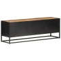 Mueble para TV madera mango rugosa y caña natural 120x30x40 cm de , Muebles TV - Ref: Foro24-323142, Precio: 292,32 €, Descue...