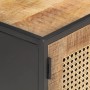 Mueble para TV madera mango rugosa y caña natural 120x30x40 cm de , Muebles TV - Ref: Foro24-323142, Precio: 292,32 €, Descue...