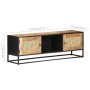 Mueble para TV madera mango rugosa y caña natural 120x30x40 cm de , Muebles TV - Ref: Foro24-323142, Precio: 292,32 €, Descue...