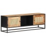 Mueble para TV madera mango rugosa y caña natural 120x30x40 cm de , Muebles TV - Ref: Foro24-323142, Precio: 292,32 €, Descue...