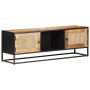 Mueble para TV madera mango rugosa y caña natural 120x30x40 cm de , Muebles TV - Ref: Foro24-323142, Precio: 292,32 €, Descue...