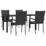 Juego de comedor de jardín 5 piezas ratán sintético marrón de , Conjuntos de jardín - Ref: Foro24-3156660, Precio: 324,47 €, ...