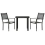 Juego de comedor para jardín 3 piezas acero y textilene negro de , Conjuntos de jardín - Ref: Foro24-3200726, Precio: 177,75 ...