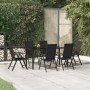 Juego de comedor de jardín 7 piezas ratán sintético negro de , Conjuntos de jardín - Ref: Foro24-3156513, Precio: 512,97 €, D...