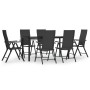 Juego de comedor de jardín 7 piezas ratán sintético negro de , Conjuntos de jardín - Ref: Foro24-3156513, Precio: 512,97 €, D...