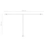 Toldo de pie retráctil manual color crema 500x300 cm de vidaXL, Toldos - Ref: Foro24-3069577, Precio: 527,90 €, Descuento: %