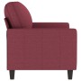Sofá de 2 plazas de tela rojo tinto 120 cm de , Sofás - Ref: Foro24-359161, Precio: 194,45 €, Descuento: %